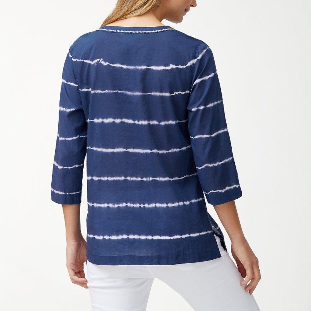 Tommy Bahama NEW Tunic Embroidered Top Shirt Women's M - Picture 2 of 11